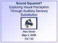 Sound Squared? Exploring Visual Perception Through Auditory Sensory Substitution PowerPoint PPT Presentation