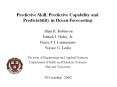 Predictive Skill, Predictive Capability and Predictability in Ocean Forecasting PowerPoint PPT Presentation