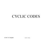 Cyclic Codes1