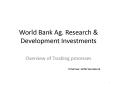 World Bank Ag. Research PowerPoint PPT Presentation
