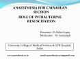 ANAESTHESIA FOR CAESAREAN SECTION PowerPoint PPT Presentation