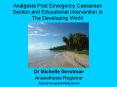 Analgesia Post Emergency Caesarean Section and Educational Intervention in The Developing World PowerPoint PPT Presentation