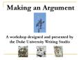 Making an Argument PowerPoint PPT Presentation