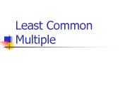 Least Common Multiple