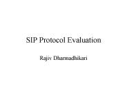 SIP Protocol Evaluation