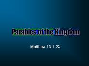 Matthew 13:1-23