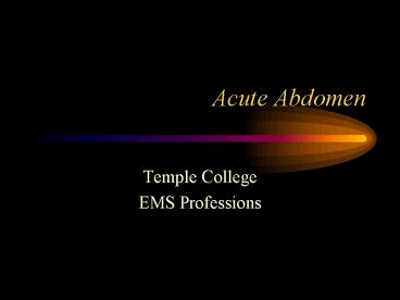 Acute Abdomen