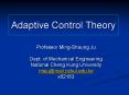 Adaptive Control Theory PowerPoint PPT Presentation
