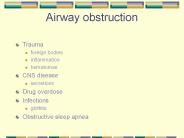 Airway obstruction