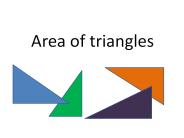 Area of triangles
