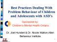 Best Practices Dealing With Problem Behaviour of Children and Adolescents with ASD PowerPoint PPT Presentation