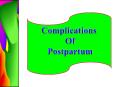 Complications PowerPoint PPT Presentation