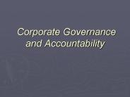 Corporate Governance and Accountability