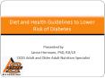 Diet and Health Guidelines to Lower Risk of Diabetes PowerPoint PPT Presentation