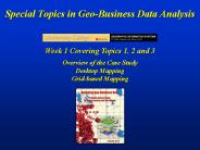 Special Topics in Geo-Business Data Analysis
