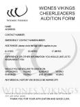 WIDNES VIKINGS CHEERLEADERS AUDITION FORM PowerPoint PPT Presentation