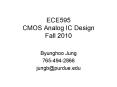 ECE595 CMOS Analog IC Design Fall 2010 PowerPoint PPT Presentation