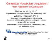 Contextual Vocabulary Acquisition: From Algorithm to Curriculum