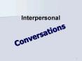 Conversations PowerPoint PPT Presentation