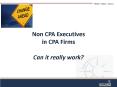 Non CPA Executives in CPA Firms Can it really work? PowerPoint PPT Presentation