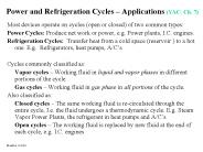 Power and Refrigeration Cycles 