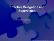 Effective Delegation and Supervision