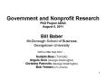 Government and Nonprofit Research PhD Project ADSA August 6, 2011 PowerPoint PPT Presentation
