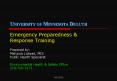 UNIVERSITY OF MINNESOTA DULUTH  Emergency Preparedness PowerPoint PPT Presentation