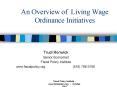 An Overview of Living Wage Ordinance Initiatives PowerPoint PPT Presentation