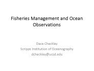 Fisheries Management and Ocean Observations