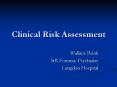 Clinical Risk Assessment PowerPoint PPT Presentation