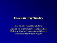 Forensic Psychiatry