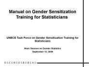 Manual on Gender Sensitization Training for Statisticians