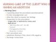 NURSING CARE of the CLIENT who is having an Abortion PowerPoint PPT Presentation