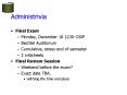 Administrivia PowerPoint PPT Presentation