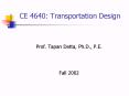 CE 4640: Transportation Design PowerPoint PPT Presentation