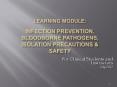 LEARNING MODULE:  INFECTION PREVENTION, BLOODBORNE PATHOGENS, ISOLATION PRECAUTIONS PowerPoint PPT Presentation