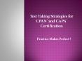 Test Taking Strategies for CPAN PowerPoint PPT Presentation
