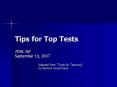 Tips for Top Tests PowerPoint PPT Presentation