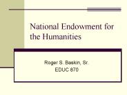 National Endowment for the Humanities