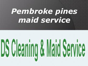 DS Cleaning And Maid Service