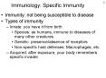 Immunology: Specific Immunity PowerPoint PPT Presentation