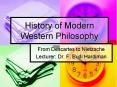 History of Modern Western Philosophy PowerPoint PPT Presentation