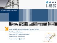 SPINTRONIC NANOSENSORS for MEDICINE