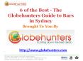 6 of the Best - The Globehunters Guide to Bars in Sydney