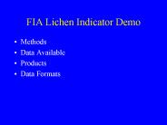 FIA Lichen Indicator Demo
