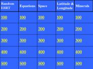 Earth Science Regents Review Jeopardy