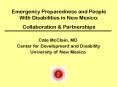 Emergency Preparedness and People With Disabilities in New Mexico: PowerPoint PPT Presentation
