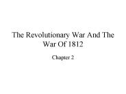 The Revolutionary War And The War Of 1812