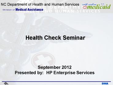 Health Check Seminar